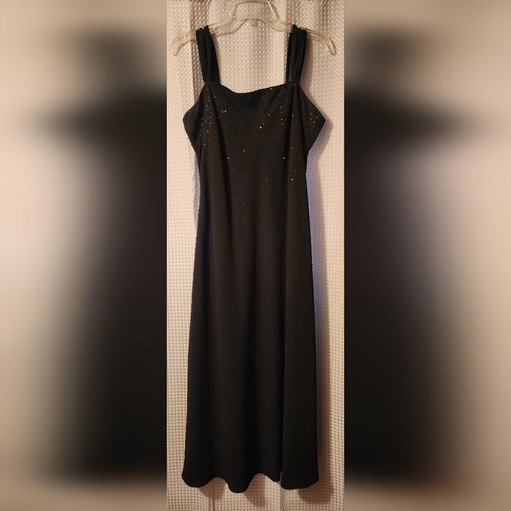 Elegant 3/4 Length Black Dress Size 12